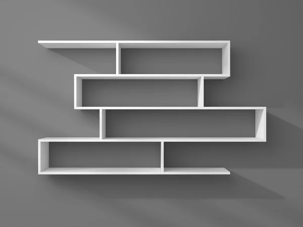 3d rendered modern shelves. — Stock Photo, Image