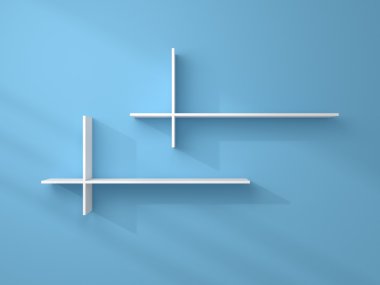 3D render modern raflar.