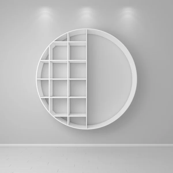 3d rendered modern shelves. — Stock Photo, Image