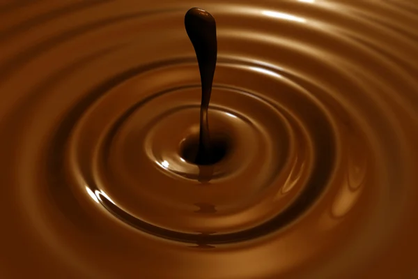 Fundo gota de chocolate close-up — Fotografia de Stock