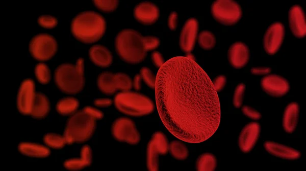 Blood cells on black background — Stock Photo, Image