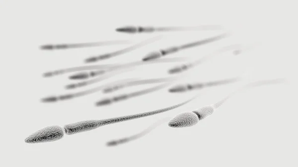 Макро спермы на светлом фоне — стоковое фото
