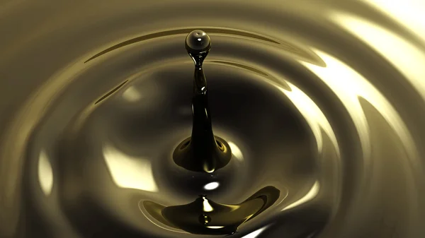 Drop of raw oil macro with the focus effect (drop 1) — Stock Photo, Image