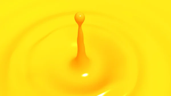 Goutte de jus d'orange macro avec effet focus — Photo