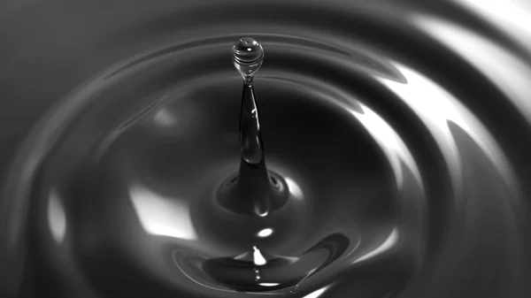 Drop of water macro with the focus effect (dark version drop 1) — Stock Photo, Image