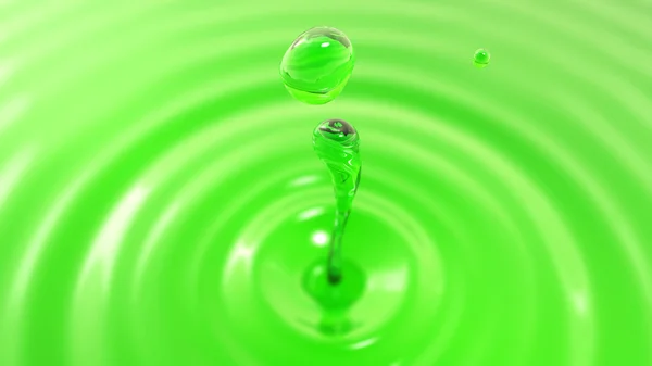 Drop of apple juice macro with the focus effect (drop 2) — Stock Photo, Image