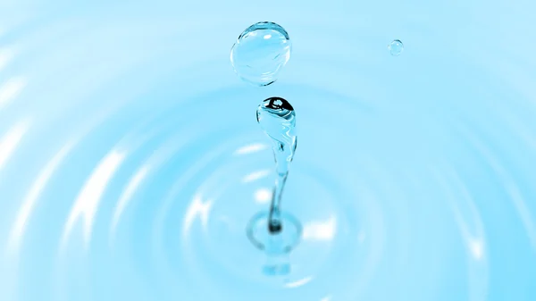 Gota de macro água com o efeito de foco (gota 2 ) — Fotografia de Stock