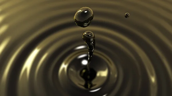 Tropfen Rohöl-Makro mit Fokuseffekt (Tropfen 2) lizenzfreie Stockbilder