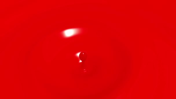 Gota de suco de tomate macro com o efeito de foco (gota 1) vídeo HD 1080 — Vídeo de Stock