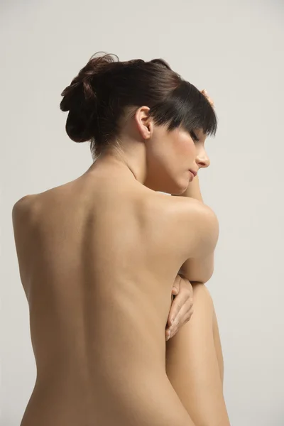 Ragazza nuda con pelle naturale — Foto Stock