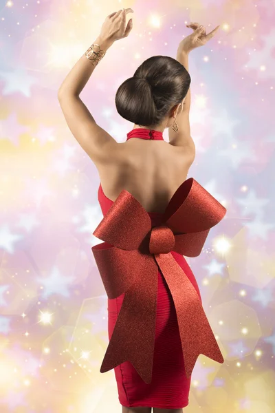 Glamour mujer de Navidad — Foto de Stock