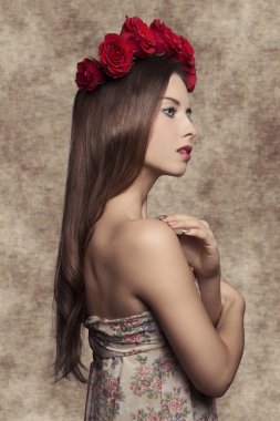 romantik kadın ilkbahar çekimi 