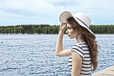 dreaming girl in summer day .hdr toning