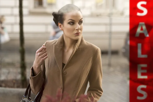 Outside of shop in winter time — Stock Photo, Image