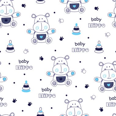 Küçük su aygırı ile Seamless Modeli