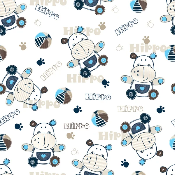 Çizgi film su aygırı ile Seamless Modeli