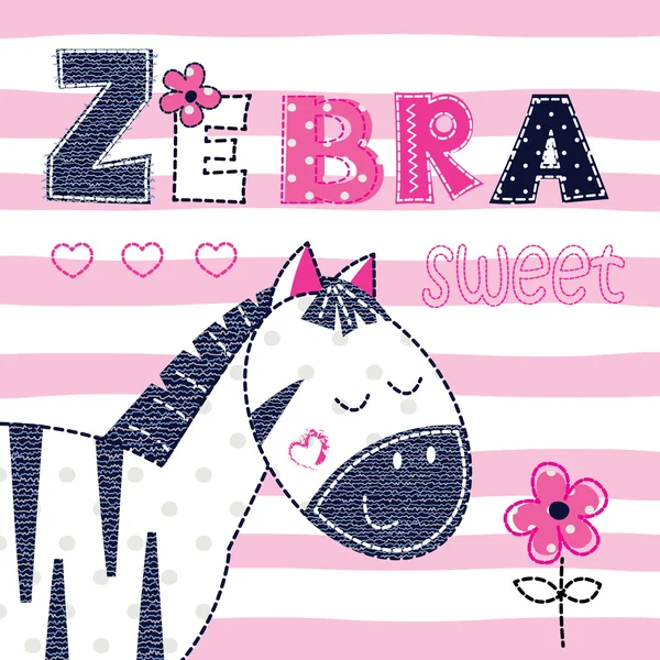 Fundo com zebra bonito — Vetor de Stock