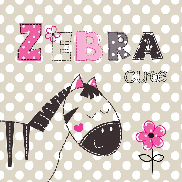 Fundo com zebra bonito — Vetor de Stock