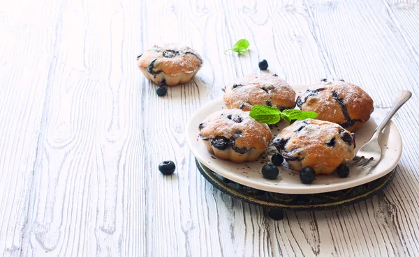 Σπιτικά cupcakes με βατόμουρα — Φωτογραφία Αρχείου