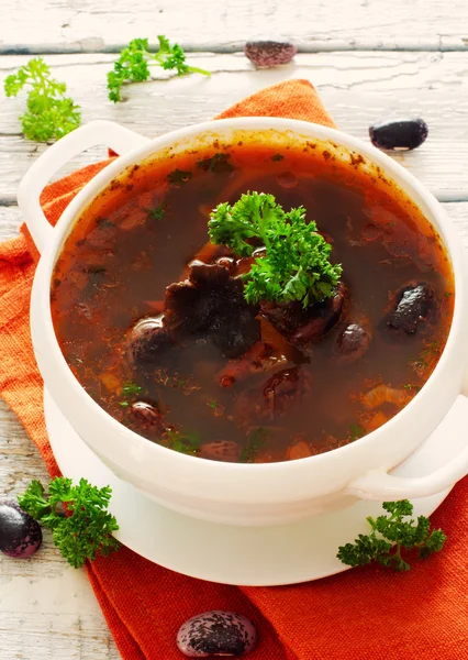 Supă de roșii cu fasole — Fotografie, imagine de stoc