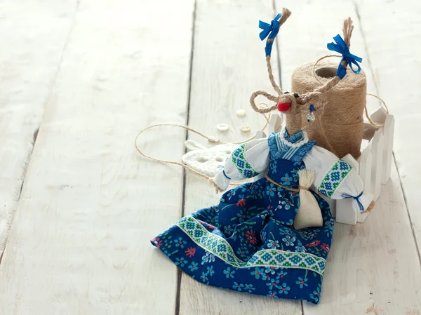 Handmade goat toy — Stock Photo, Image