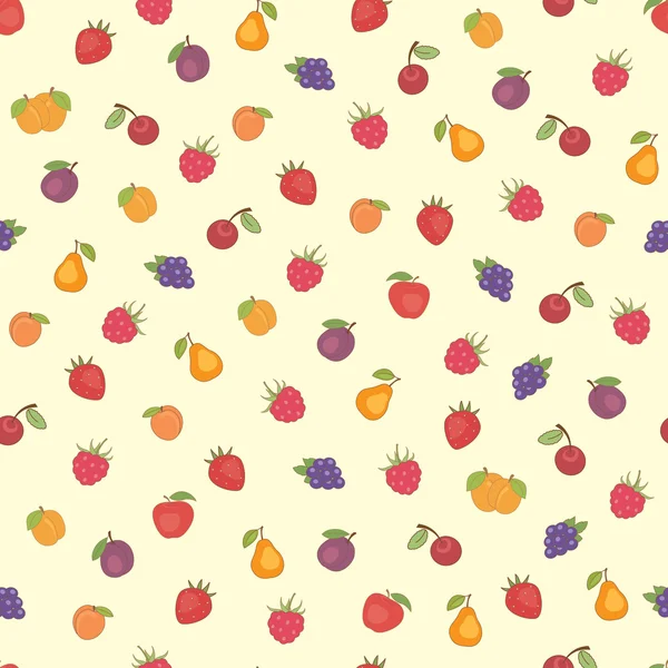 Patrón sin costura de fruta — Vector de stock