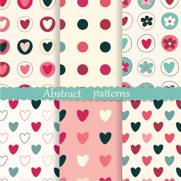 Set of abstract  patterns — Stock Vector