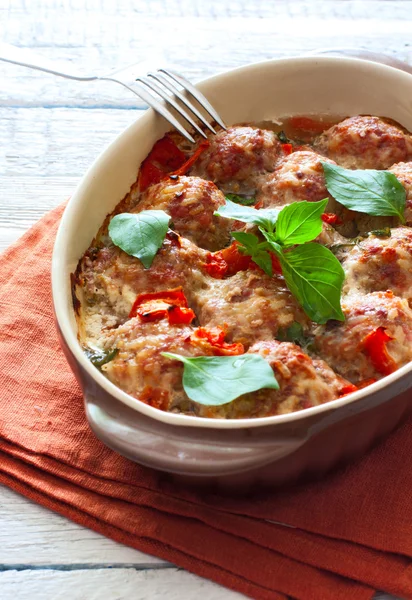 Stuvade köttbullar — Stockfoto