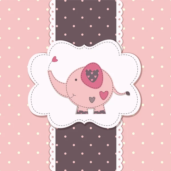 Fil ile şirin pembe bebek arka plan