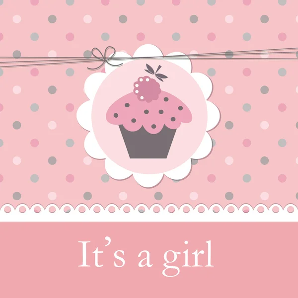 Μωρό ντους με cupcake — Διανυσματικό Αρχείο