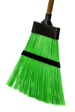 Süpürge, beyaz arka plan üzerinde izole