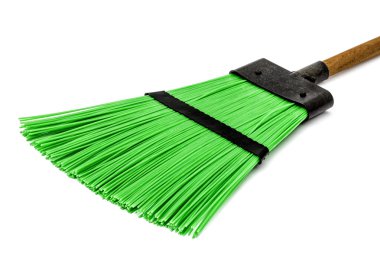 Süpürge, beyaz arka plan üzerinde izole