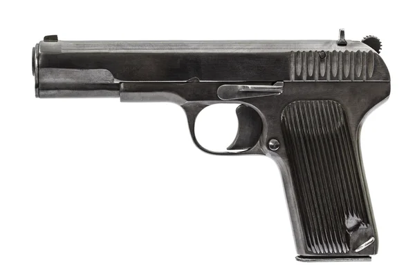 Automatic pistol, isolated on white background — Stock Photo, Image