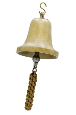 Pirinç bell, beyaz arka plan üzerinde izole