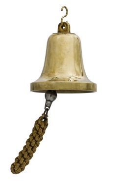 Pirinç bell, beyaz arka plan üzerinde izole
