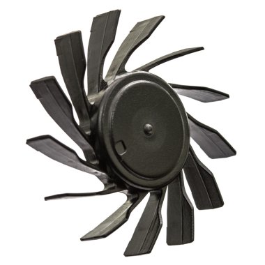 Beyaz arka plan üzerinde izole fan, pervaneleri