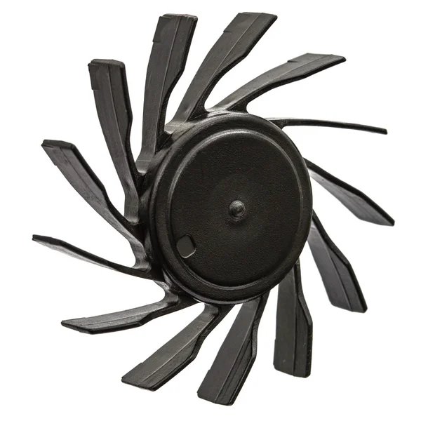 Propeller and stator of electric fan, isolated on white backgrou