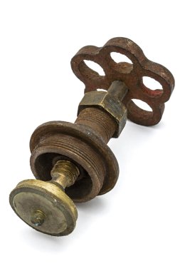 Beyaz arka plan üzerinde izole eski su vanası