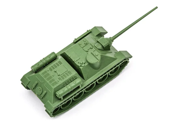 The toy tank, isolate on white background — Stock Photo, Image