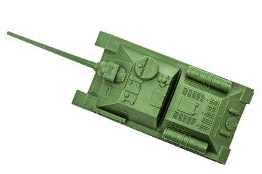 Oyuncak tank, beyaz arka plan üzerinde ayrı tut