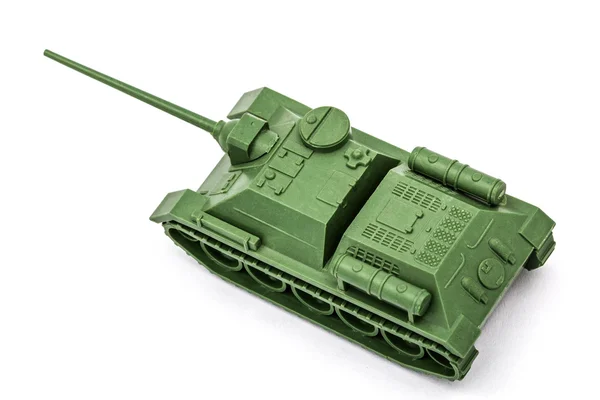 The toy tank, isolate on white background — Stock Photo, Image