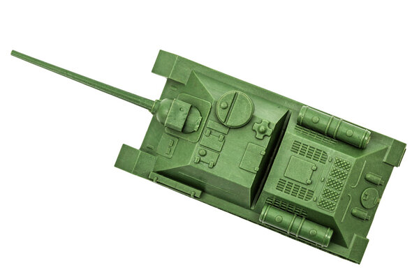 The toy tank, isolate on white background
