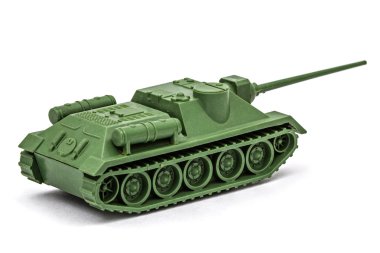 Oyuncak tank, beyaz arka plan üzerinde ayrı tut