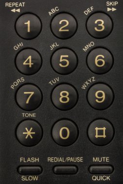 Telefon tuş takımı yakın çekim düğmeleri