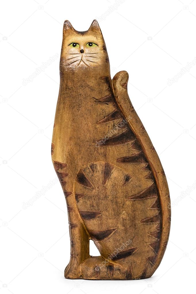 Figurine En Ceramique D Un Chat Isole Sur Fond Blanc Photographie Kostyuchenko C Figurine En Ceramique D Un Chat Isole Sur Fond Blanc Photographie Kostyuchenko C