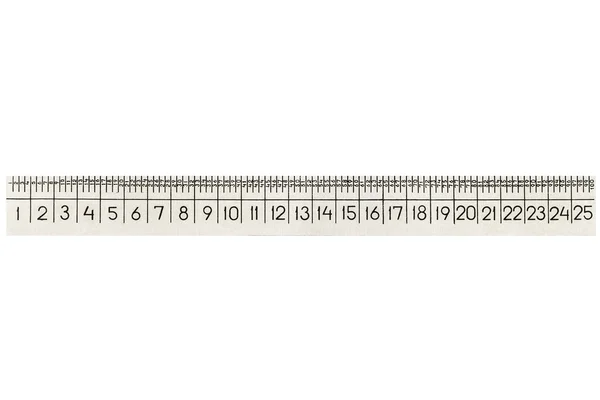 Metal ruler for zooming, isolated on white background — Stock Photo, Image