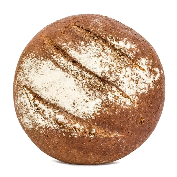 Хлеб с аппетитной хрустящей корочкой, изолированный на белой спинке — стоковое фото