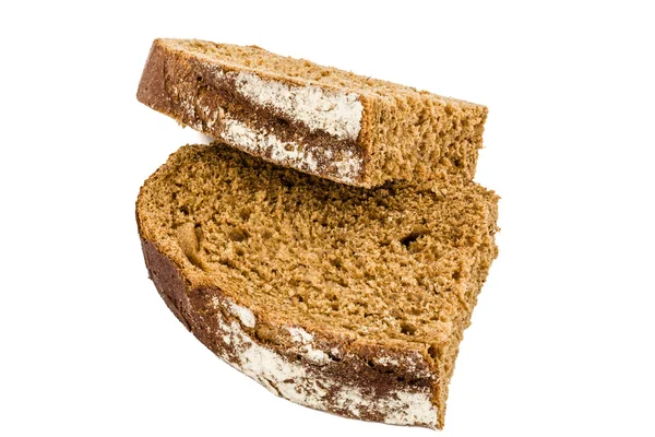 Rebanadas de pan, aisladas sobre fondo blanco —  Fotos de Stock