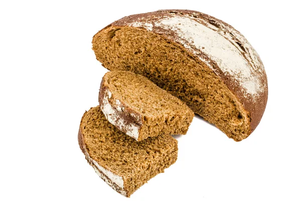 Нарезанный хлеб, изолированный на белом фоне — стоковое фото