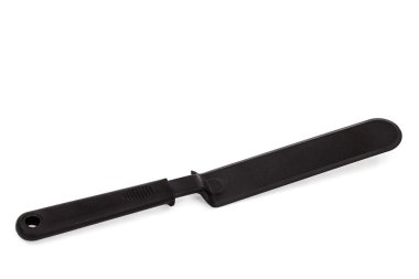 Beyaz arka plan üzerinde izole mutfak plastik spatula